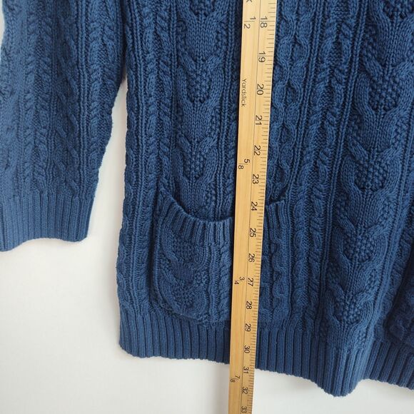 Eight Eight Eight Tunic Sweater Women's L Navy Blue Tie Neck Long Sleeves - Picture 5 of 9